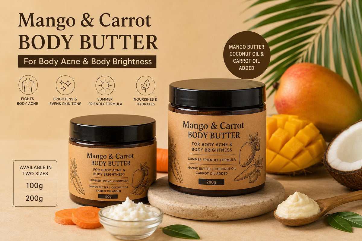 mango butter almond oil and carrot oil